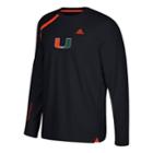 Men's Adidas Miami Hurricanes Shooting Tee, Size: Small, Black