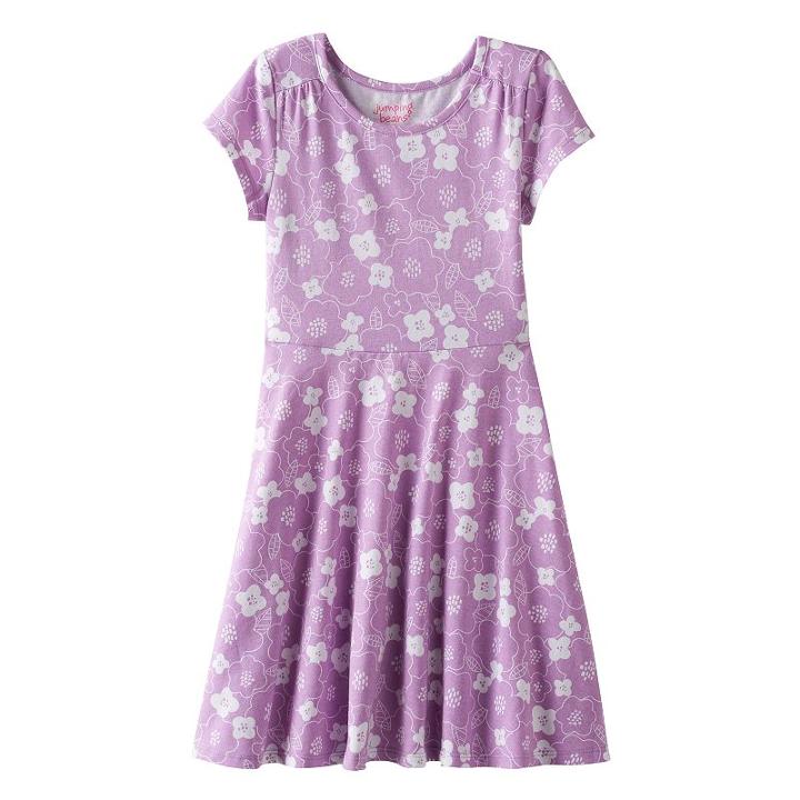Girls 4-10 Jumping Beans&reg; Print Skater Dress, Girl's, Size: 8, Brt Purple