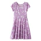 Girls 4-10 Jumping Beans&reg; Print Skater Dress, Girl's, Size: 8, Brt Purple