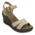 Crocs Leigh Ii Women's Wedge Sandals, Size: 9, Beig/green (beig/khaki)