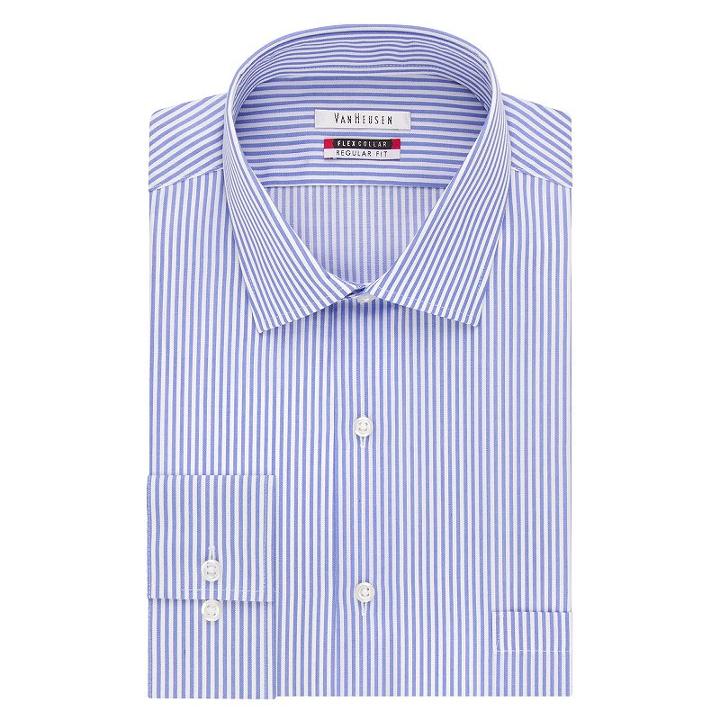 Big & Tall Van Heusen Flex-collar Dress Shirt, Men's, Size: 18.5 37/8t, Blue Other