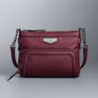 Simply Vera Vera Wang Easton Crossbody Bag, Women's, Dark Pink