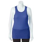 Juniors' Plus Size So&reg; High Neck Slub Tank Top, Girl's, Size: 1xl, Dark Blue
