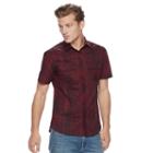 Men's Rock & Republic Stretch Poplin Button-down Shirt, Size: Xxl, Dark Red