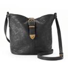 Mudd&reg; Paisley Embossed Hobo, Women's, Black