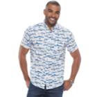 Men's Sonoma Goods For Life&trade; Flexwear Modern-fit Poplin Button-down Shirt, Size: Medium, Natural