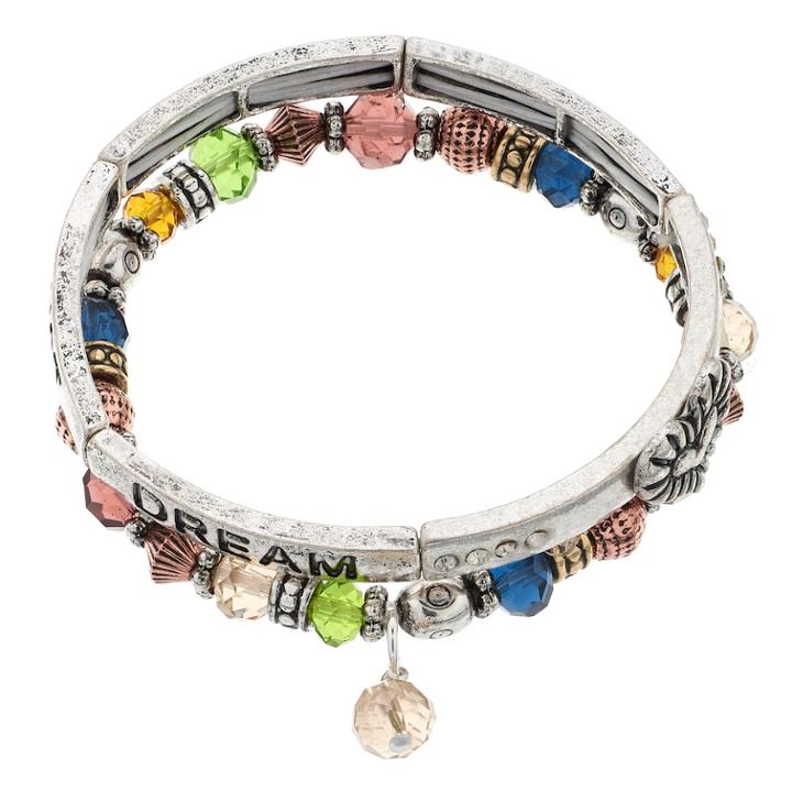 Believe In Beaded Dream Stretch Bracelet, Women's, Multicolor