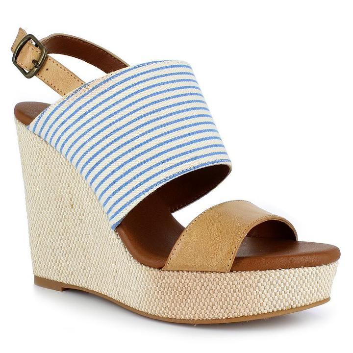 Dolce By Mojo Moxy Sailor Women's Wedge Sandals, Girl's, Size: 7, Blue