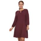Plus Size Women's Apt. 9&reg; Shirred Fit & Flare Dress, Size: 2xl, Red