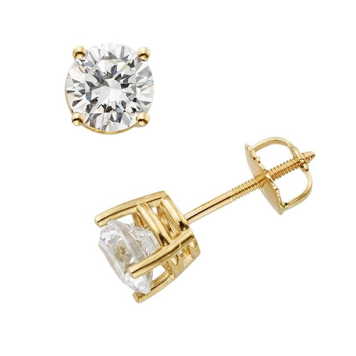 18k Gold 1/2-ct. T.w. Ideal-cut Igl Certified Diamond Stud Earrings, Women's, White