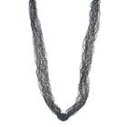 Simply Vera Vera Wang Black Seed Bead Long Knotted Necklace, Women's