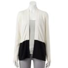 Women's Croft & Barrow&reg; Essential Open-front Cardigan, Size: Small, White
