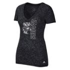 Women's Adidas Wisconsin Badgers Vertical Tee, Size: Small, Black