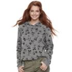 Disney's Minnie Mouse & Mickey Mouse Juniors' Print Crop Hoodie, Teens, Size: Xl, Heather Gray
