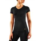 Women's Tommie Copper Recovery Compression V-neck Tee, Size: Xxl, Black