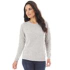 Women's Apt. 9&reg; Boucle Dot Crewneck Sweater, Size: Large, Light Grey