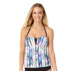 Women's Cole Of California D-cup Printed Bandeaukini Top, Size: Small, Morrocan Sun