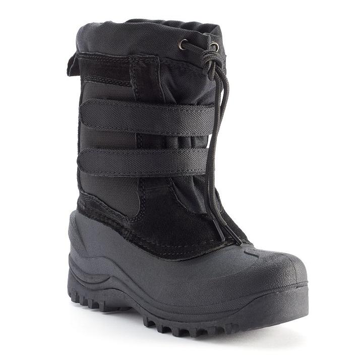 Itasca Little Pac Youth Mid-shaft Boots, Boy's, Size: 1, Black