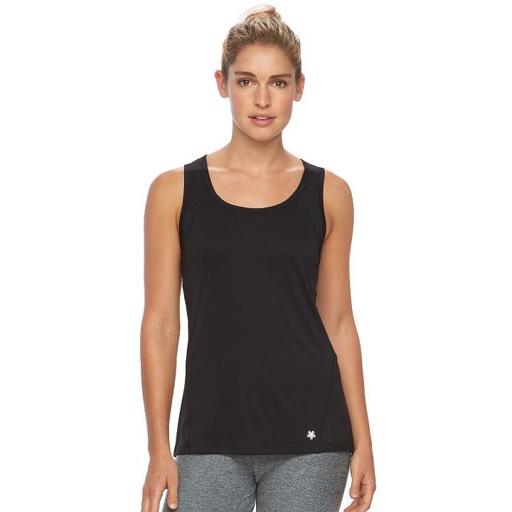 Women's Tek Gear® Performance Base Layer Workout Tank, Size: Medium, Black