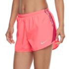 Women's Nike Dry Mesh Inset Running Shorts, Size: Large, Med Red