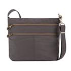 Travelon Anti-theft Signature Double Zip Crossbody Bag, Women's, Grey