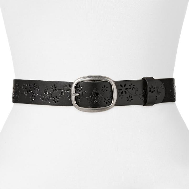 Sonoma Goods For Life™ Embossed Belt, Women's, Size: Medium, Black