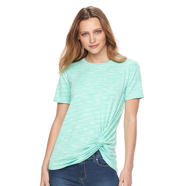 Women's Apt. 9&reg; Twist Tee, Size: Xl, Brt Green