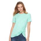 Women's Apt. 9&reg; Twist Tee, Size: Xl, Brt Green