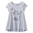 Girls 4-10 Jumping Beans&reg; Printed High-low Tunic Top, Girl's, Size: 10, Light Grey