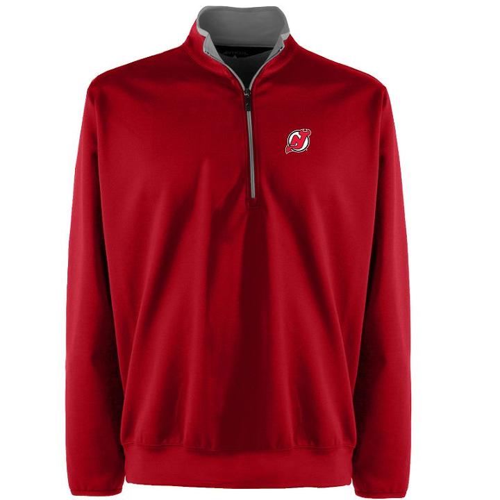 New Jersey Devils 1/4-zip Leader Pullover - Men, Size: Medium, Red