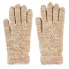 Sonoma Goods For Life&trade; Women's Heather Cozy Lined Knit Gloves, Beig/green (beig/khaki)