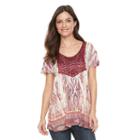 Women's World Unity Crochet Tee, Size: Large, Brown Oth