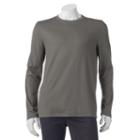 Big & Tall Croft & Barrow&reg; Classic-fit Ribbed Crewneck Tee, Men's, Size: Xl Tall, Grey