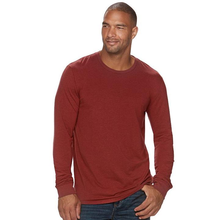 Big & Tall Sonoma Goods For Life&trade; Flexwear Slim-fit Stretch Crewneck Tee, Men's, Size: M Tall, Med Red