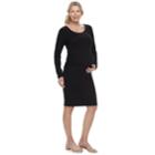 Maternity A:glow Ruched Sheath Dress, Women's, Size: Xs Maternity, Black