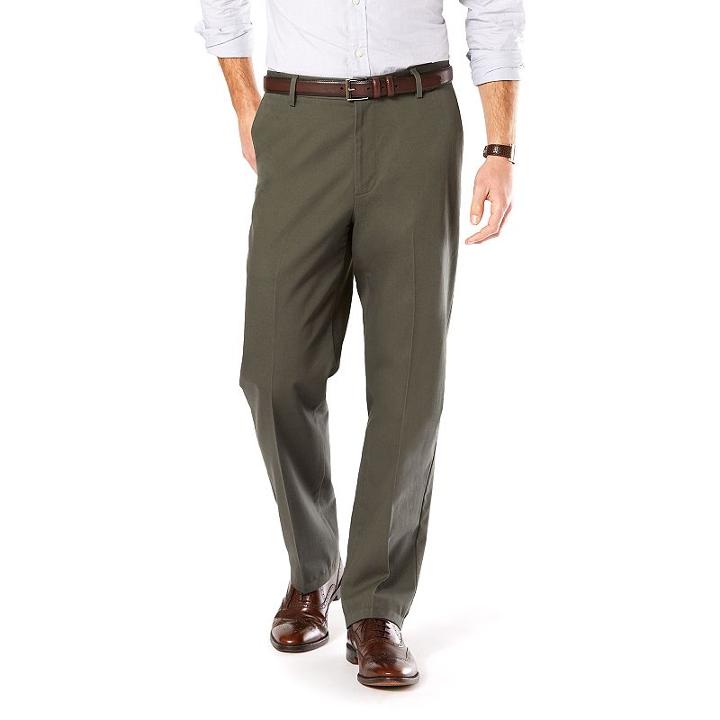 Men's Dockers&reg; Classic Fit Signature Stretch Khaki Pants - D3, Size: 32x30, Green Oth