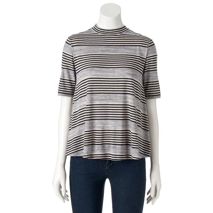 Women's Apt. 9&reg; Mockneck Tee, Size: Xl, Blue
