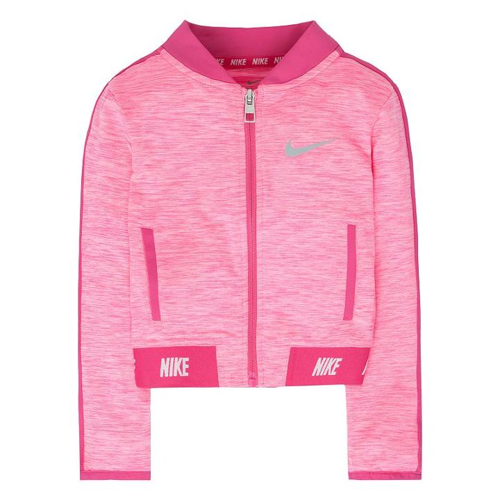 Girls 4-6x Nike Sport Essentials Heathered Zip-up Jacket, Girl's, Size: 6x, Med Pink