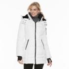 Women's Hfx Faux-fur Trimmed Puffer Jacket, Size: Xl, White