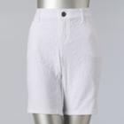 Women's Simply Vera Vera Wang Floral Jacquard Bermuda Shorts, Size: 16, White