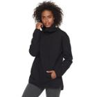 Women's Tek Gear&reg; Fleece Funnel Neck Pullover Top, Size: Medium, Black