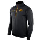 Men's Nike Iowa Hawkeyes Quarter-zip Therma Top, Size: Xxl, Black