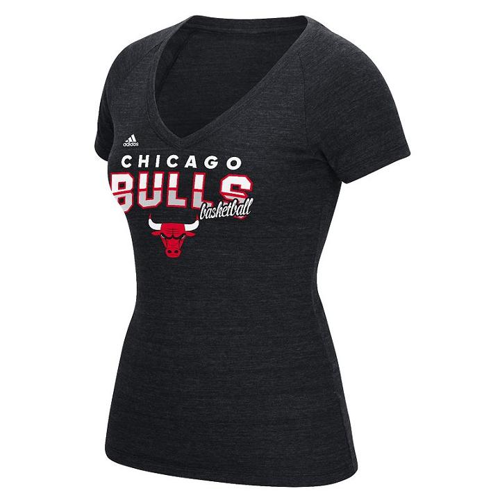Women's Adidas Chicago Bulls Horizon Lines Tee, Size: Medium, Black