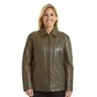 Plus Size Excelled Leather Scuba Jacket, Size: 1xl, Green