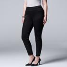 Plus Size Simply Vera Vera Wang Pull-on Jeggings, Women's, Size: 16 W, Black