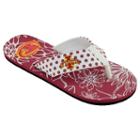 Women's College Edition Iowa State Cyclones Floral Polka-dot Flip-flops, Size: Small, White