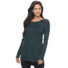 Women's Apt. 9&reg; Metallic Crewneck Sweater, Size: Medium, Green