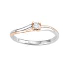 10k White Gold 1/10 Carat T.w. Diamond Promise Ring, Women's, Size: 5
