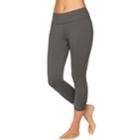 Women's Gaiam Om Yoga Capri Leggings, Size: Xl, Grey