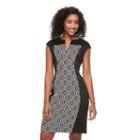 Women's Connected Apparel Colorblock Sheath Dress, Size: 14, Pink